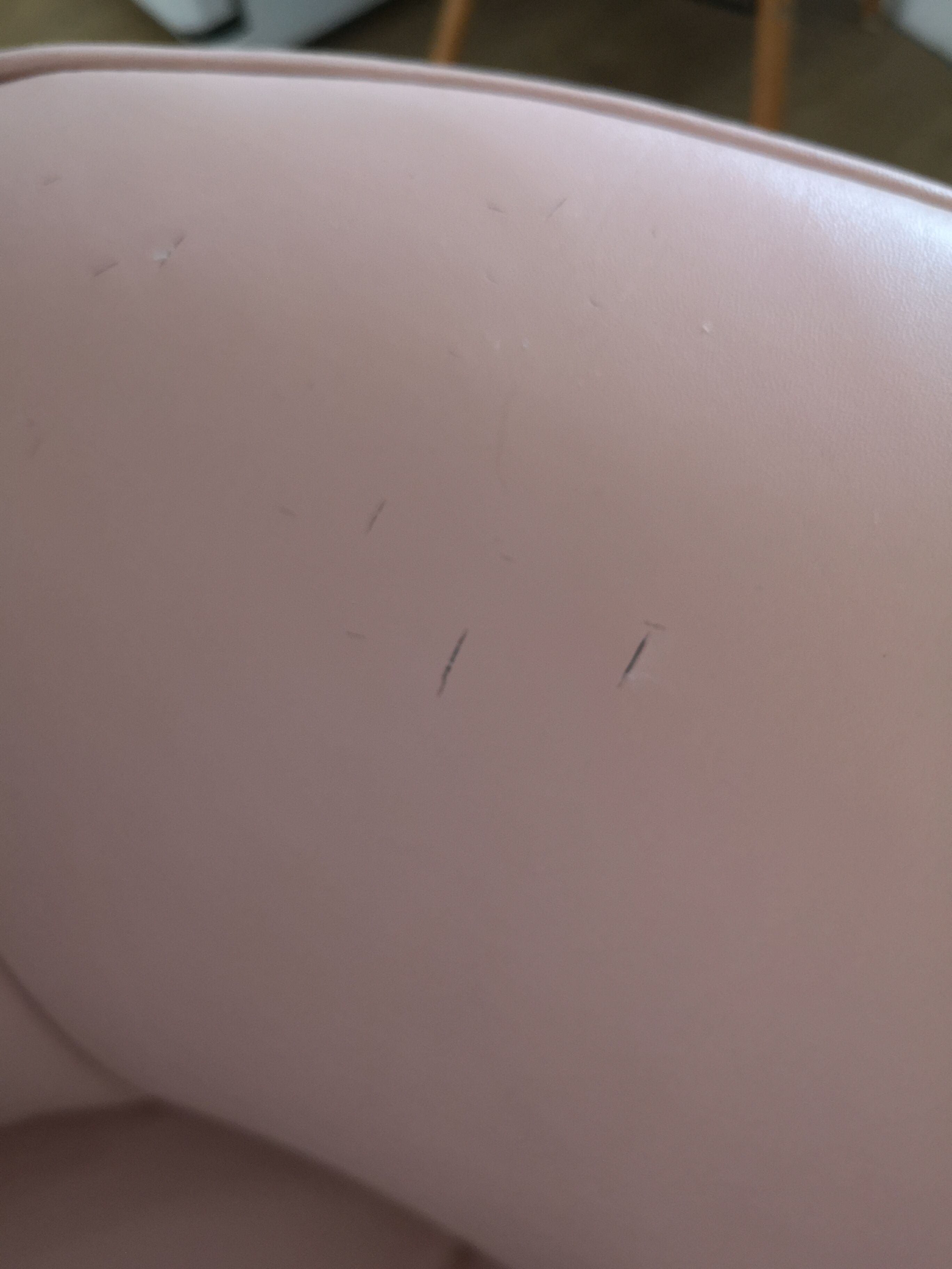 Pair of pink skai armchairs