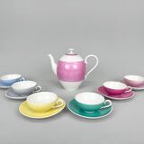 Rare moser porcelain coffee or tea set, czechoslovakia 1950's, marked