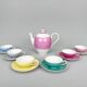 Service à café ou à thé en porcelaine moser, rare, tchécoslovaquie, années 1950, marqué