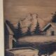 Pyrographed Alpine Table - Mid-Century Folk Art - Chalet Atmosphere