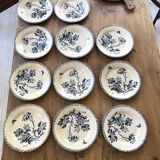 11 assiettes Terre de Fer Aubepine
