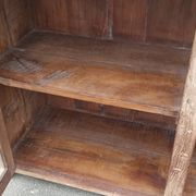 Glass sideboard in antique wood