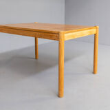 Oak veneer dining table 70s