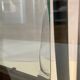 Halogen floor lamp glass and metal. 1980