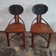 Set of 6 mid century Brutalist teak and steel dining chairs, 1960s