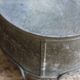 Round zinc basin with two handles vintage garden