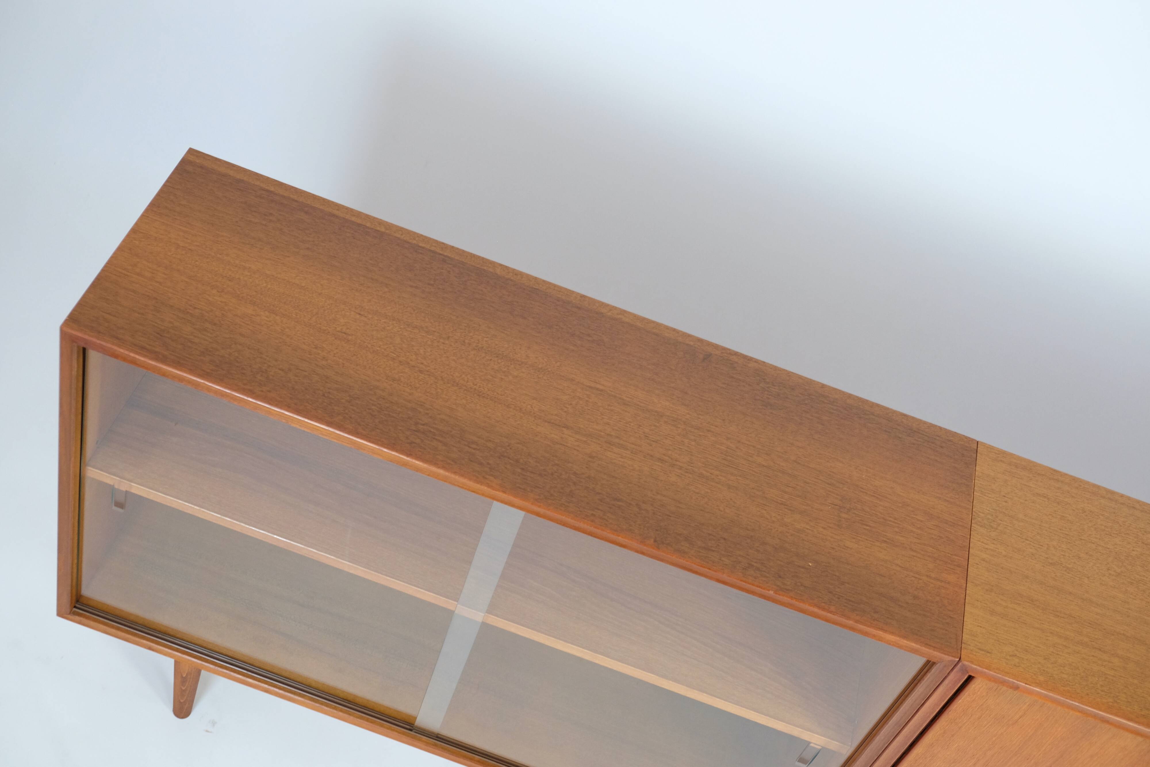 Midcentury teak sideboard vitrine lowboard 60er vintage 70er 60s