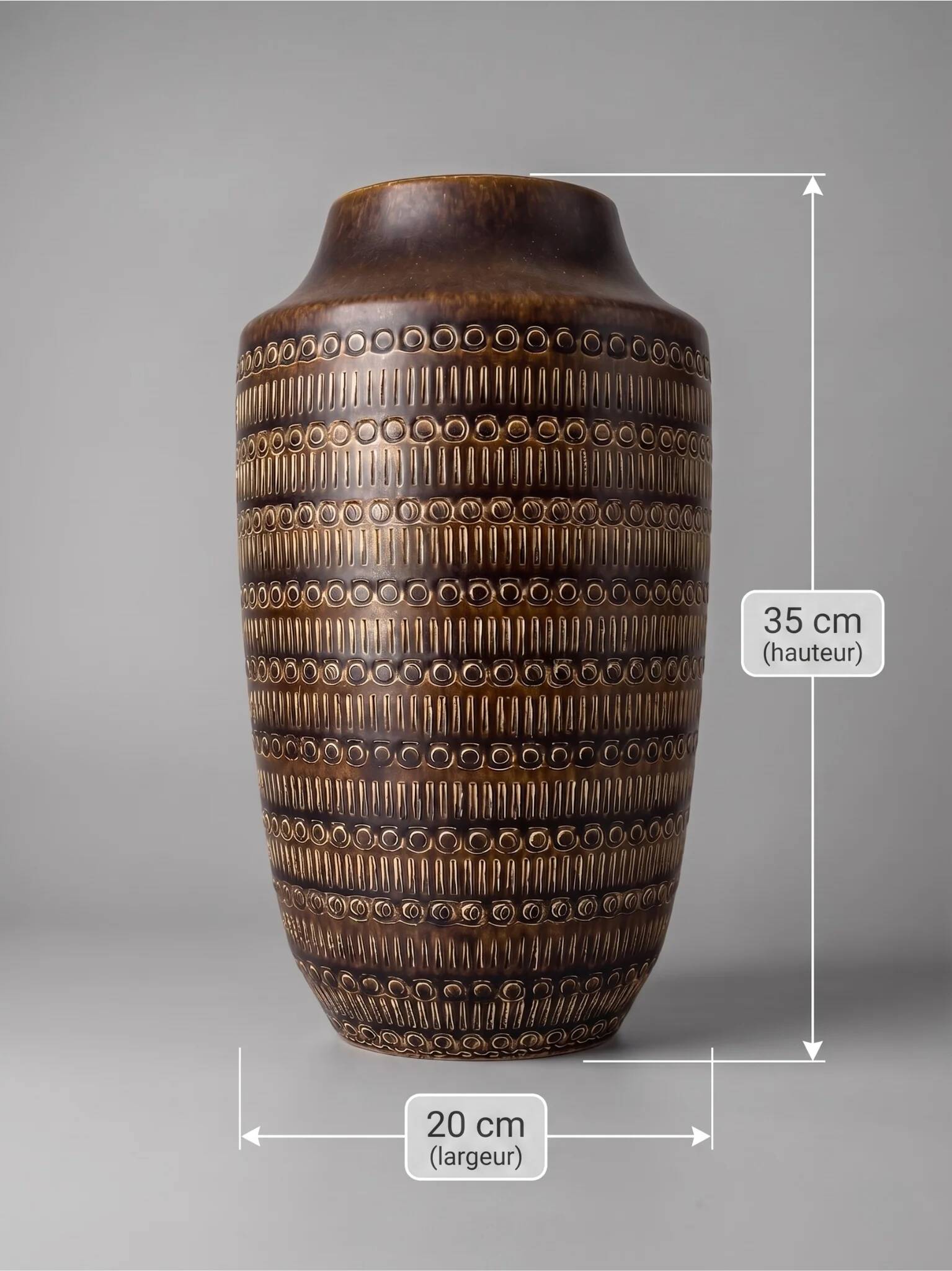 Large vase Dümler & Breiden 114-35 West Germany – Vintage ceramic 35 cm