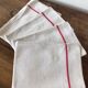 Old linen and hemp towel monogrammed MR