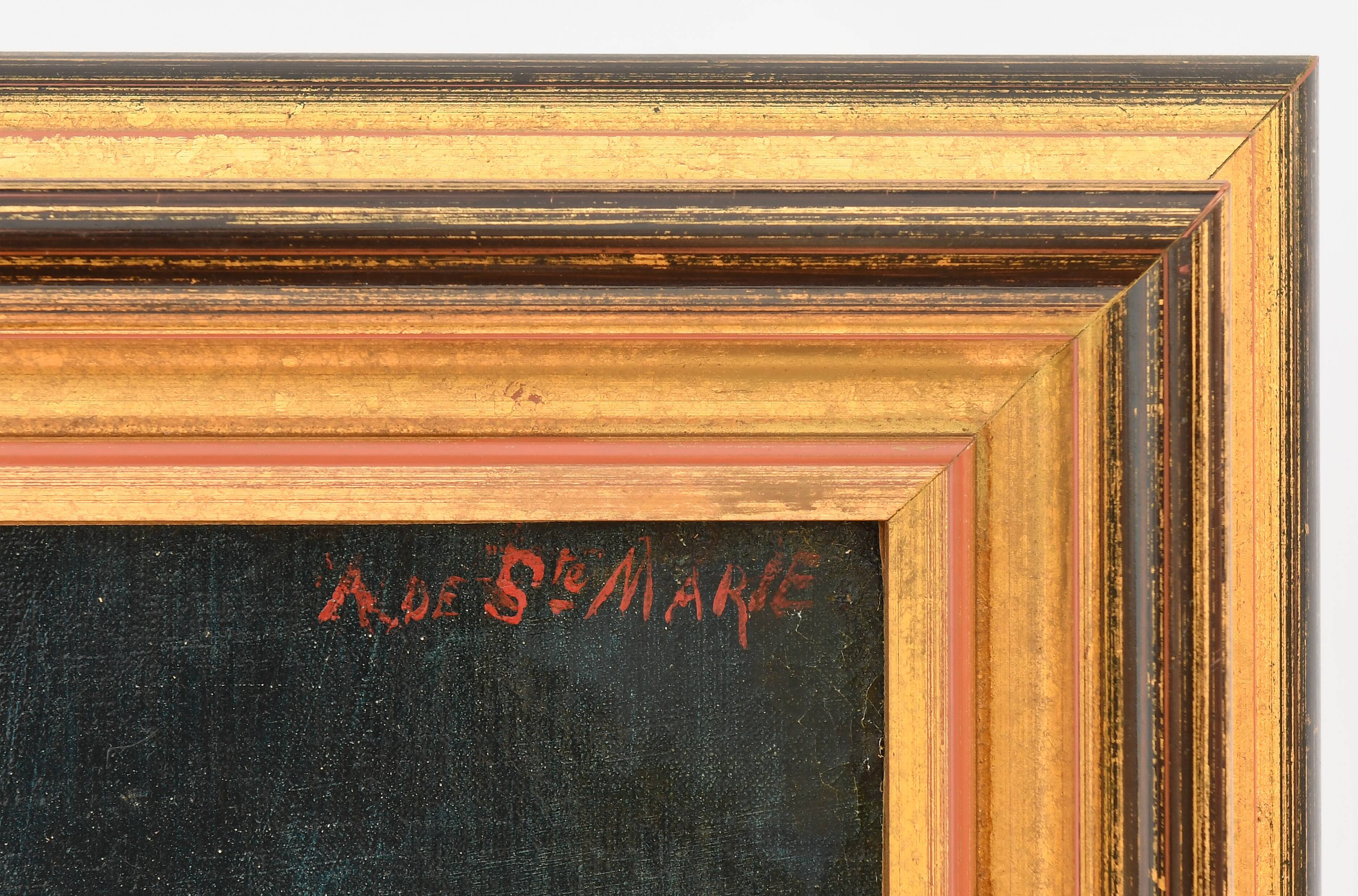 Oil on canvas portrait of a young woman
