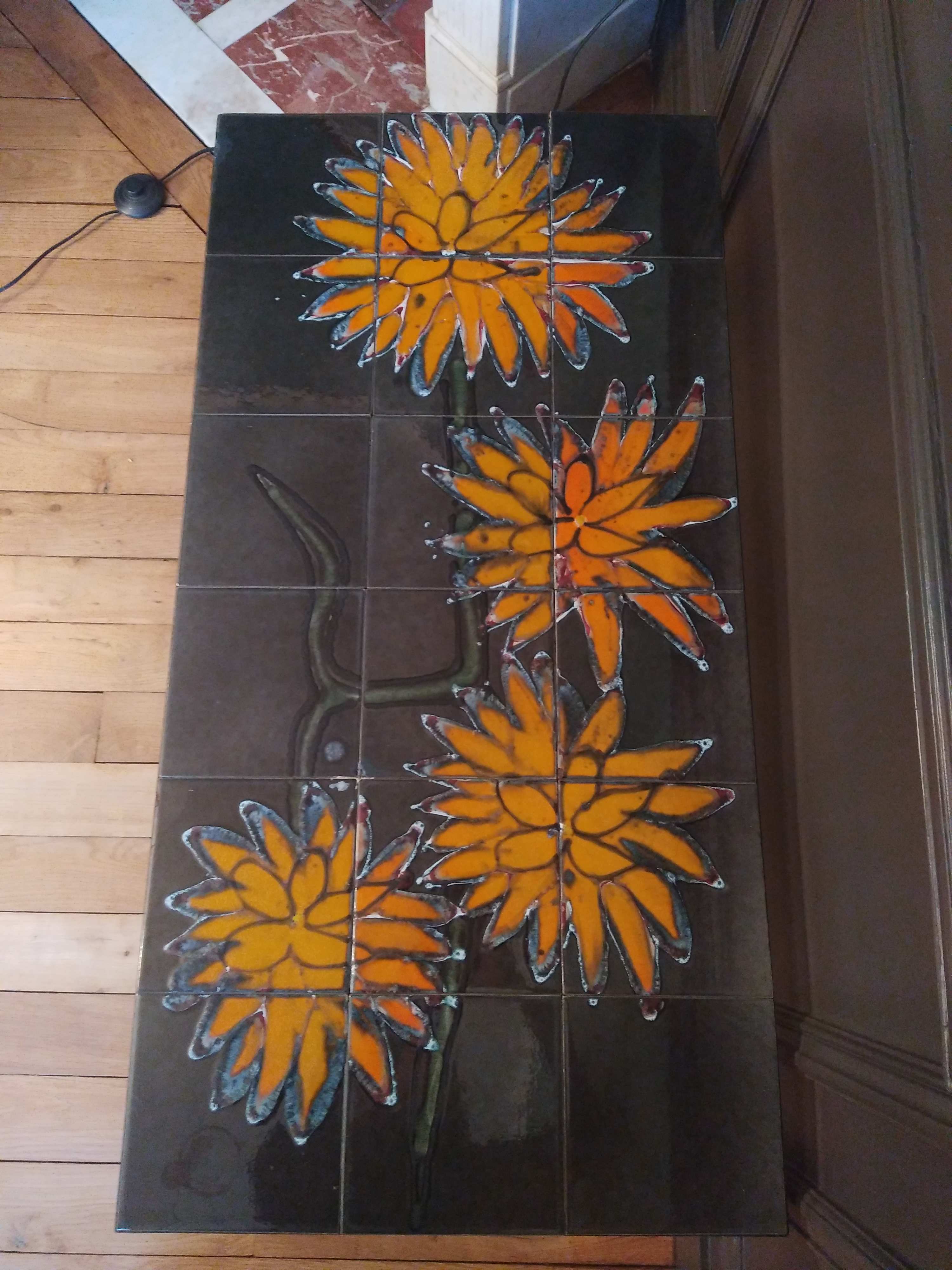 Table coffee ceramic tiles