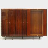 Vintage mid century modern Italian design wardrobe in rosewood, 1960s