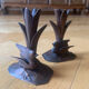 Carved wooden bird candlesticks - Black Forest