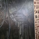 Pair of oil on canvas paintings of a boat interior from the 50s/70s