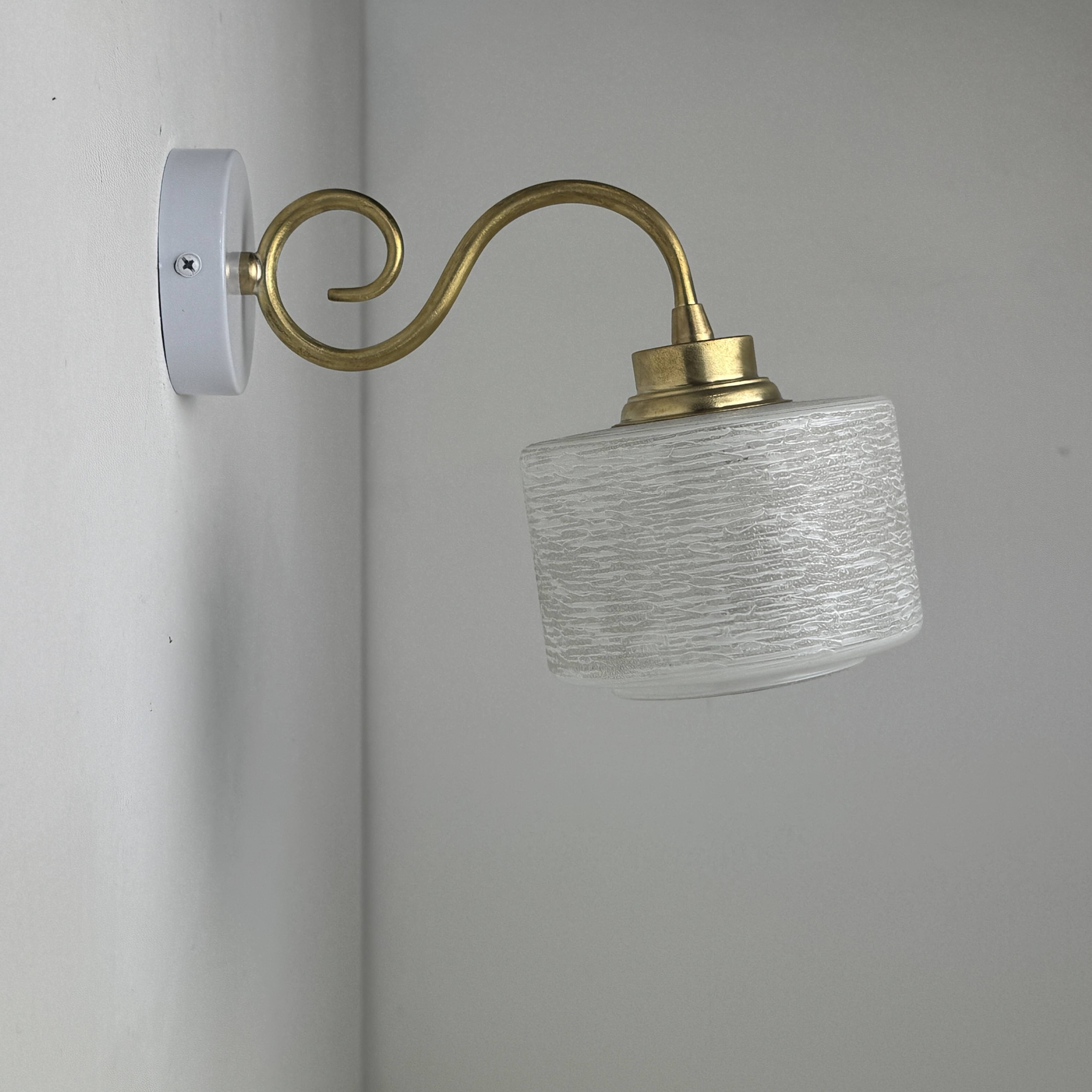 Pair of vintage granite glass wall lights