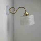 Pair of vintage granite glass wall lights