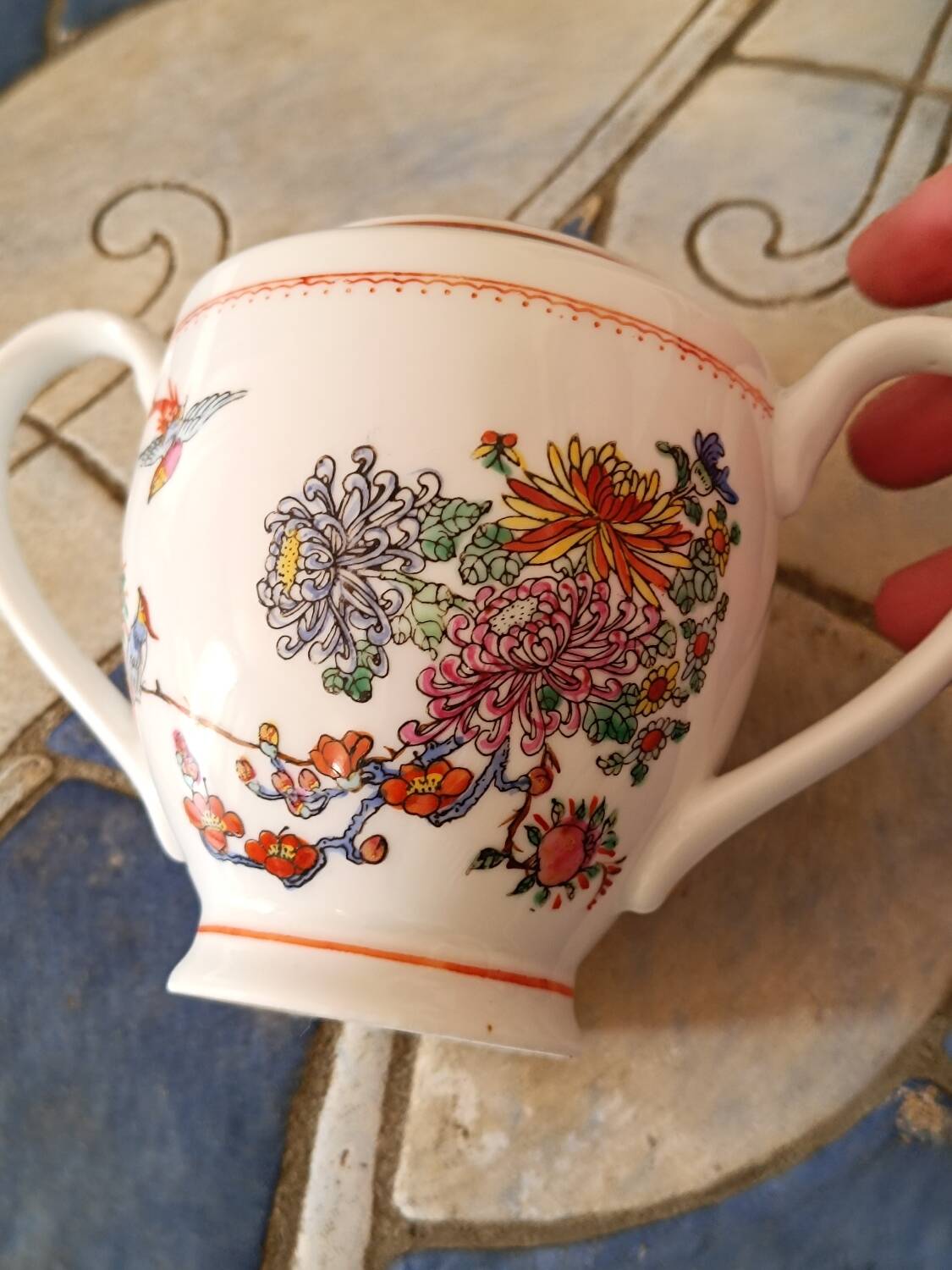 Chinese porcelain tea service sugar bowl