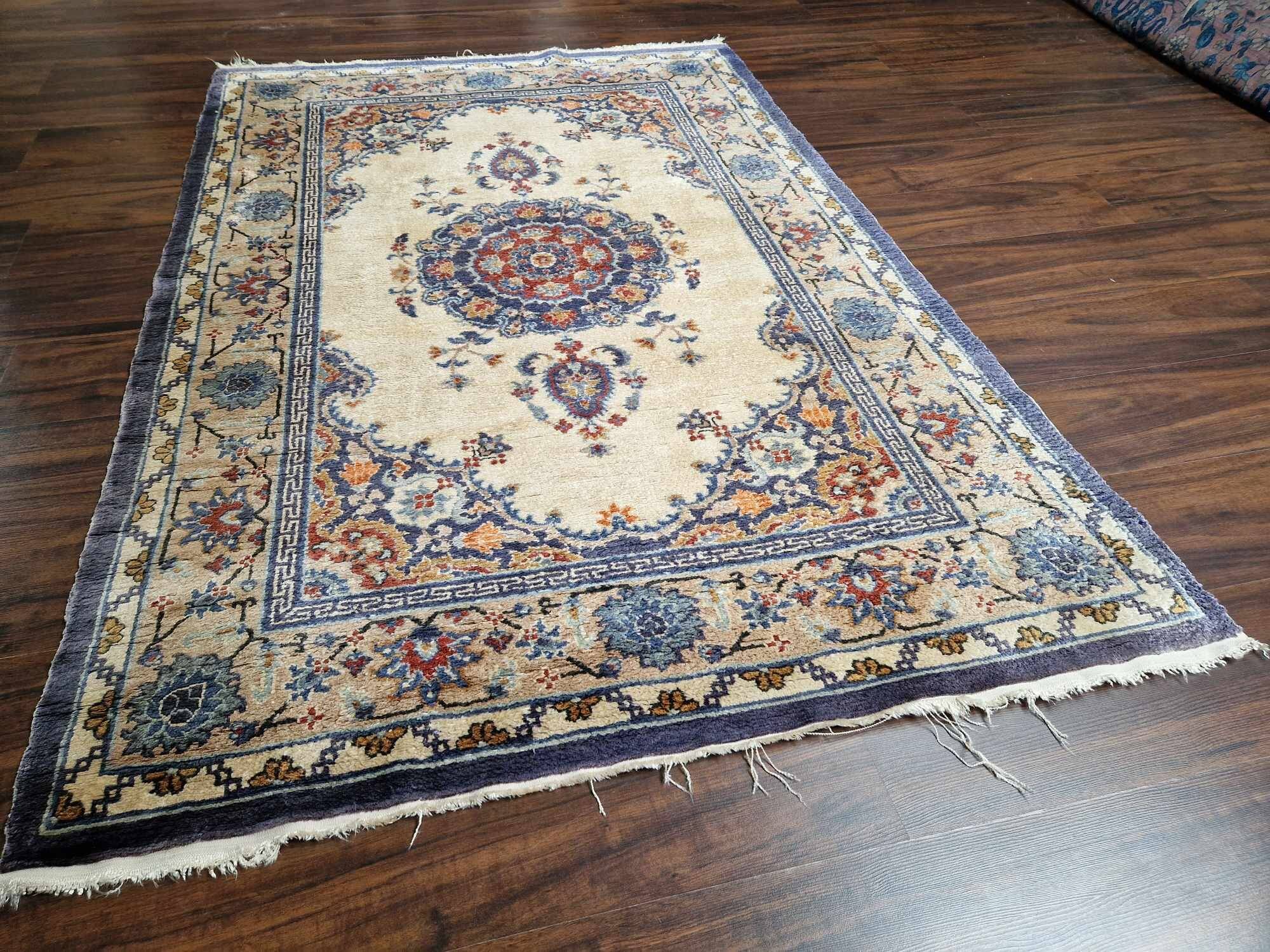 Tapis Chine Pékin, soie sur soie, 1930, dimensions 126/184cm