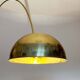 German Postmodern Vintage Brass Arc Floor Lamp with Clamp Rod attributed to Florian Schulz, 1970s
