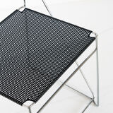 Vintage X-Line chair in enamelled and chromed metal by N.J. Haugesen for Bent Krogh