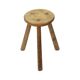 Antique Wooden Tripod Stool Milk Stool Early 20th Century Brutalism