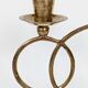 Vintage brass floor chandelier, 3-branch candle holders