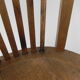 Oak office chair with spring mechanism and armrests