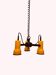 Yellow three-bulb hanging lamp, Mand Eurolux, 1970