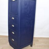 Art deco midnight blue chest of drawers 1950 france