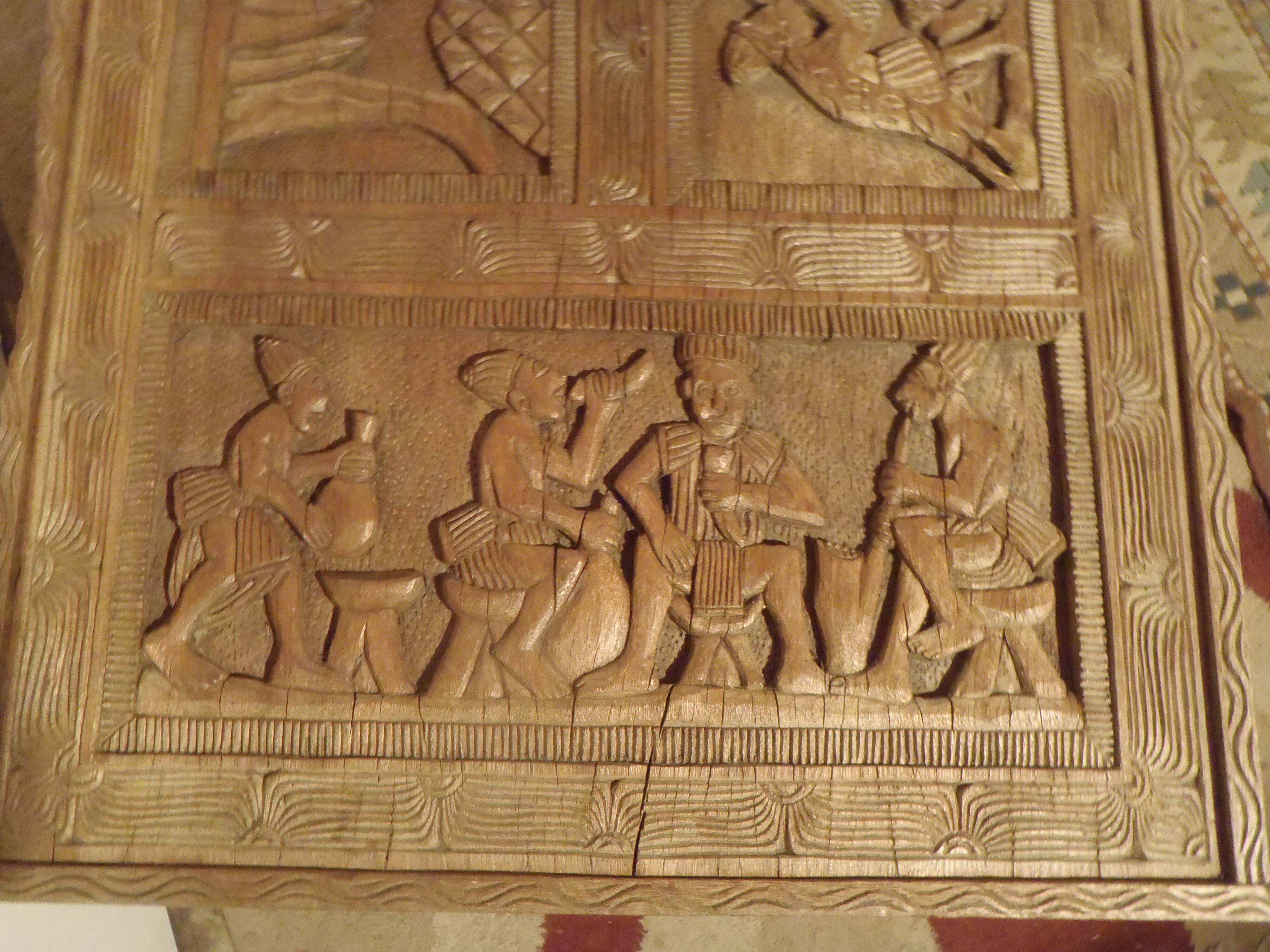 Indonesian table entirely hand carved