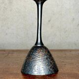 Set of six hammered metal stemmed glasses