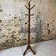 Antique turned wooden coat rack