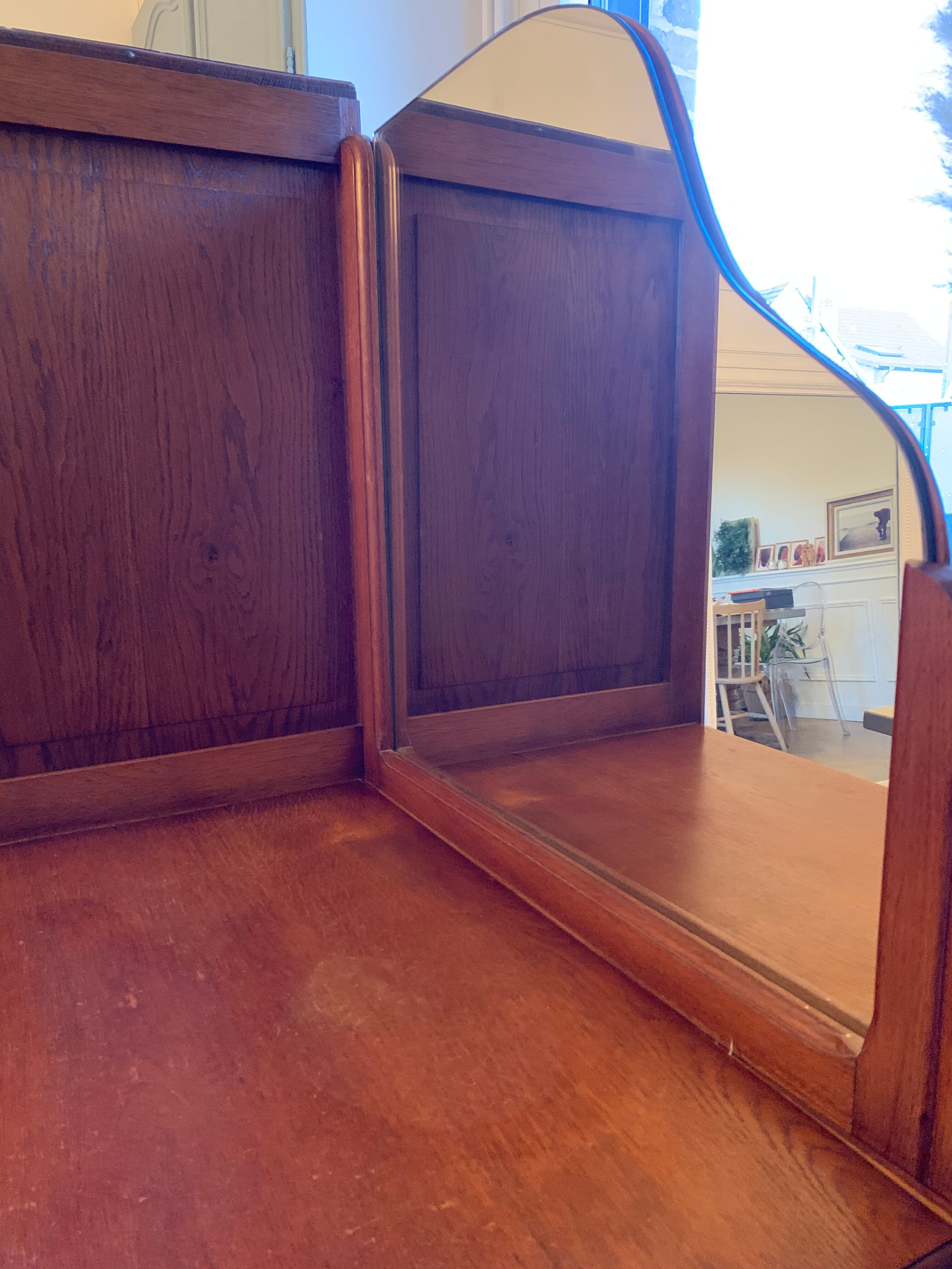 Vintage asymmetrical cabinet