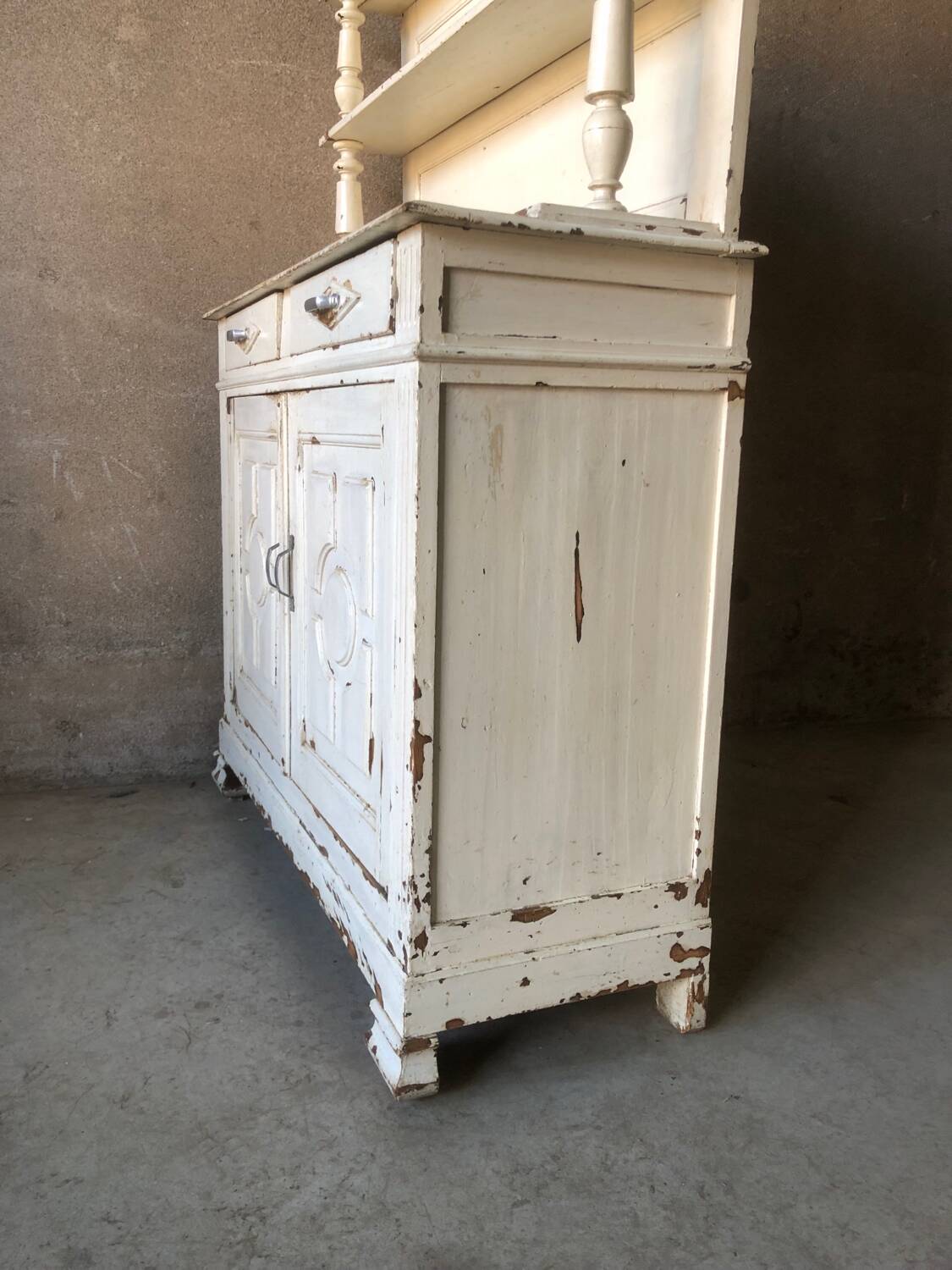Old patinated dresser buffet