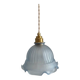 Frosted blue glass suspension vintage cottage style