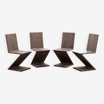 Rietveld Zigzag Chair - Classic Design Furniture in American Pine 1950