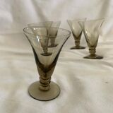 Carafe en verre  6 anciens verres