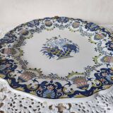 Antique French 19th Century Quimper 'First Mark HB' Plate Angel Cherub Deco