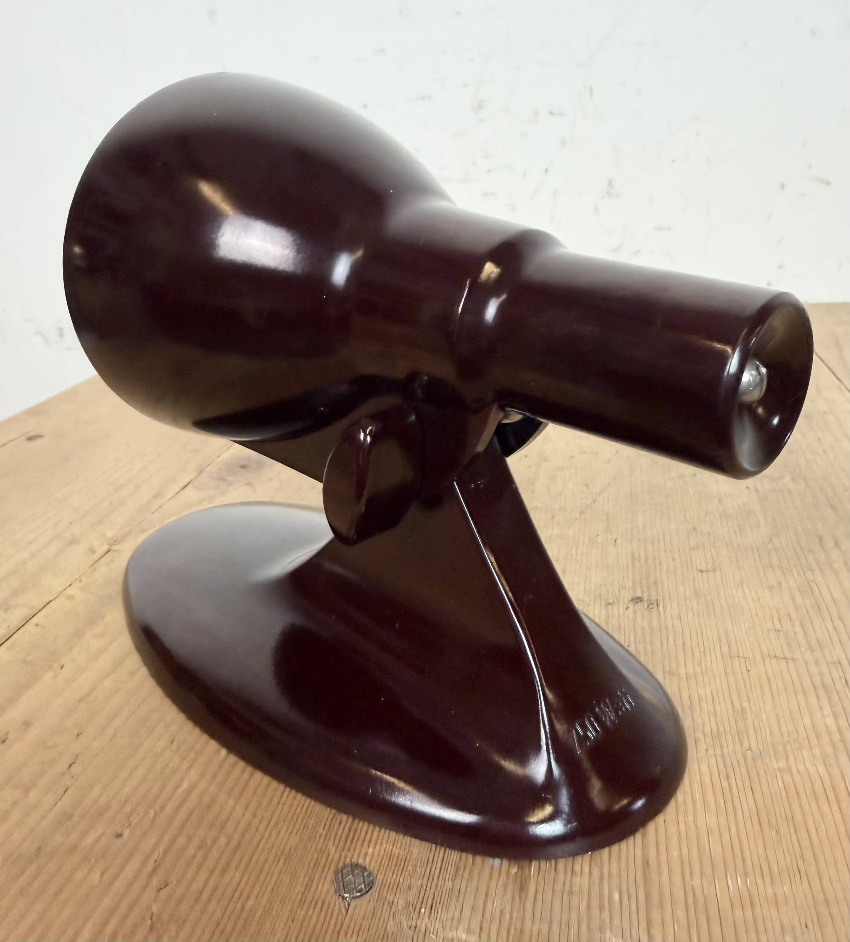 Vintage Midcentury Brown Bakelite Wall Light, 1950s