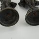 Silver bronze torch pair Paul Dubois