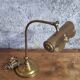 Art Nouveau desk lamp, solid brass with articulated arm – Belle Époque
