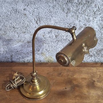 Lampe de bureau Art Nouveau laiton massif bras articulé – Belle Époque