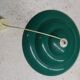Lustre suspension metal vert et blanc vintage