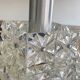Pendant chandelier in plexiglass diamond point aluminum