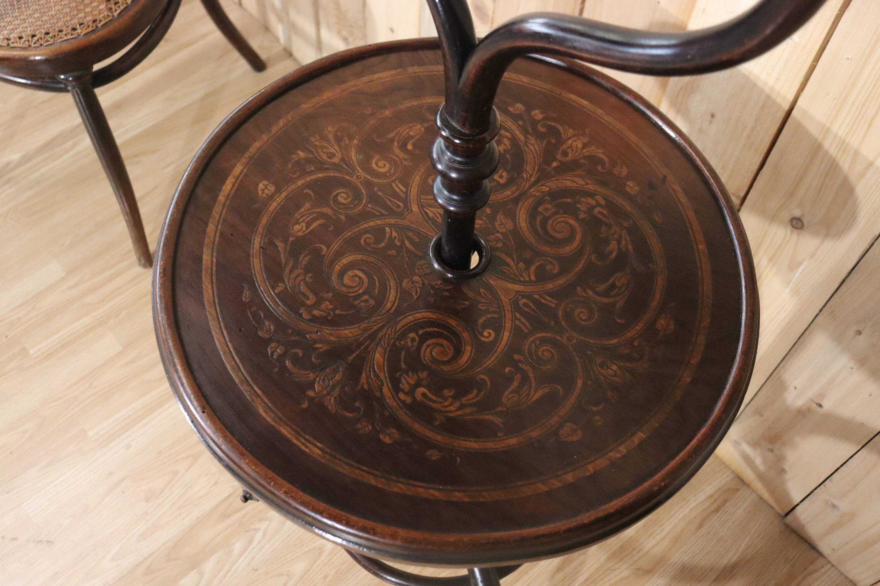 Meuble de toilette bois courbé style Thonet