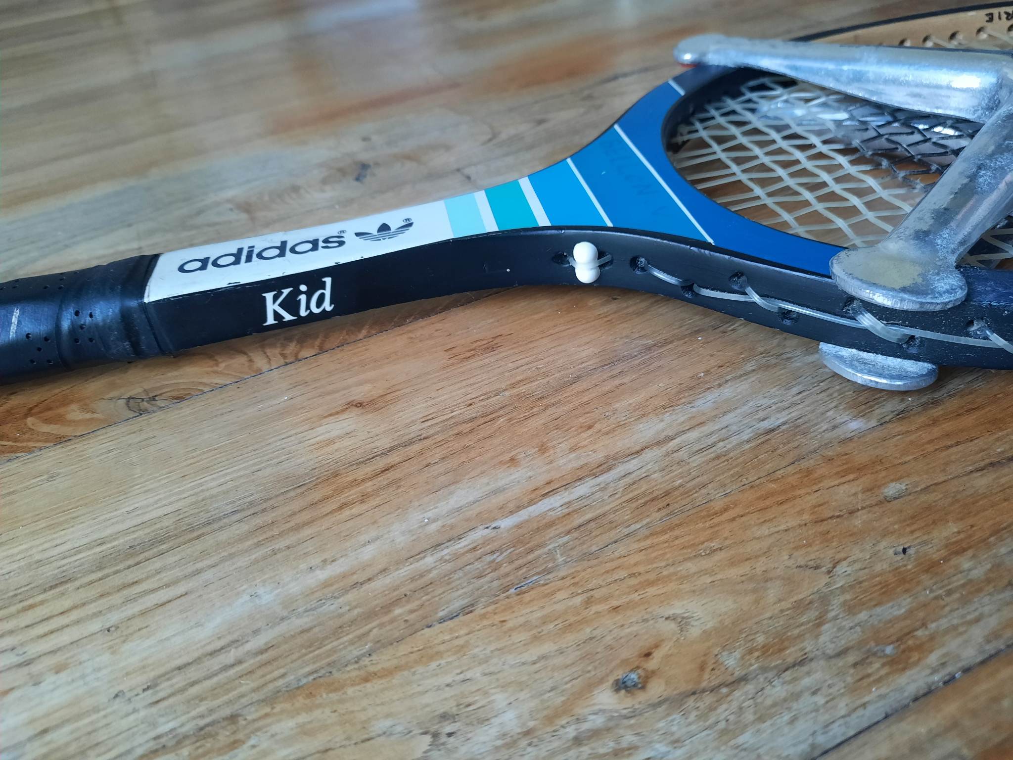 Vintage Adidas Kid Wooden Racket with Aluminum Press