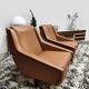 Vintage Italian cognac design lounge chairs 'Hermes style'