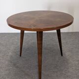 Side table, low tripod pedestal table, 50s-60s