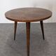 Side table, low tripod pedestal table, 50s-60s