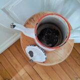 White enamel coffee pot